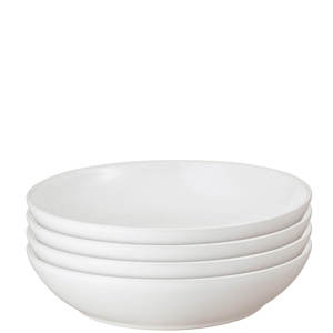 Denby Cotton White 4 Piece Pasta Bowl Set